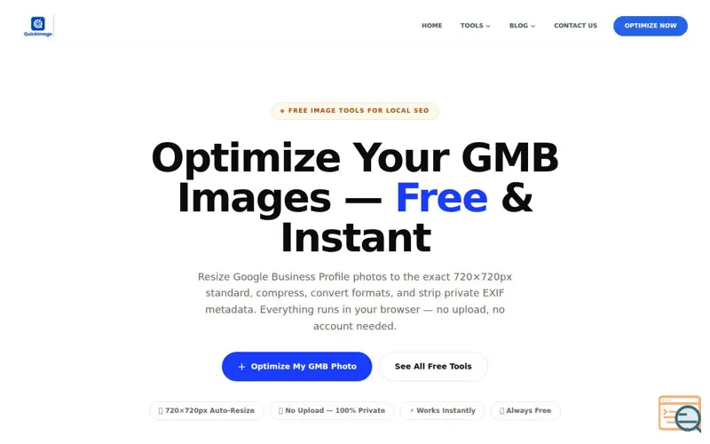 Screenshot of quickimageresizer.me