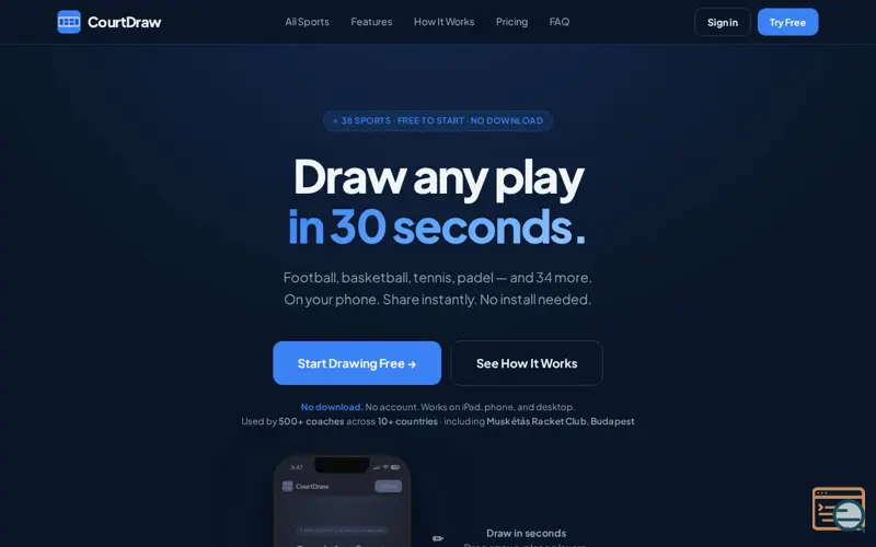 Screenshot of CourtDraw