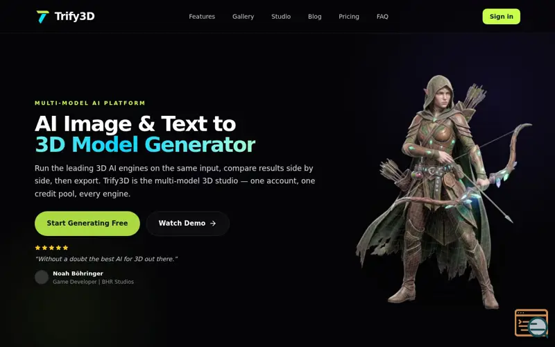 Screenshot of Trify3D