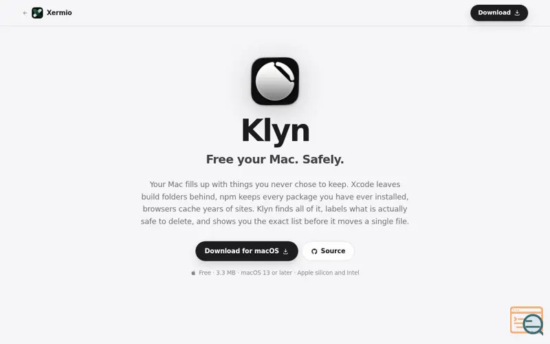Screenshot of Klyn — free your Mac, safely