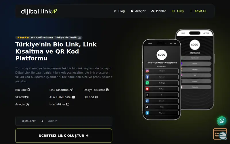 Screenshot of Dijital Link - Bio Link