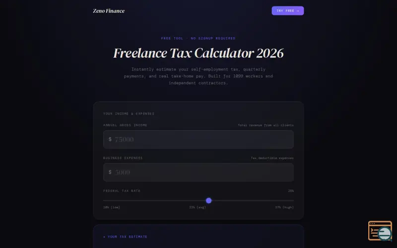 Screenshot of Zeno Finance