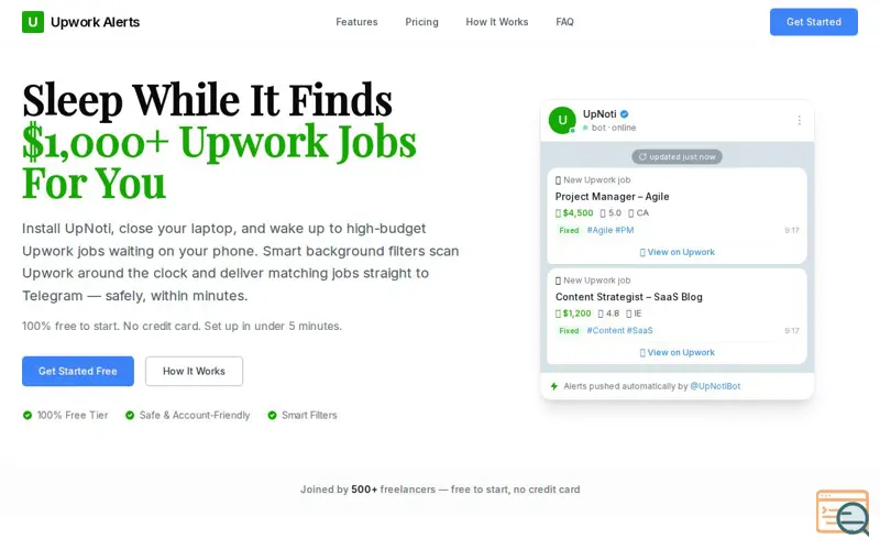 Screenshot of UpNoti
