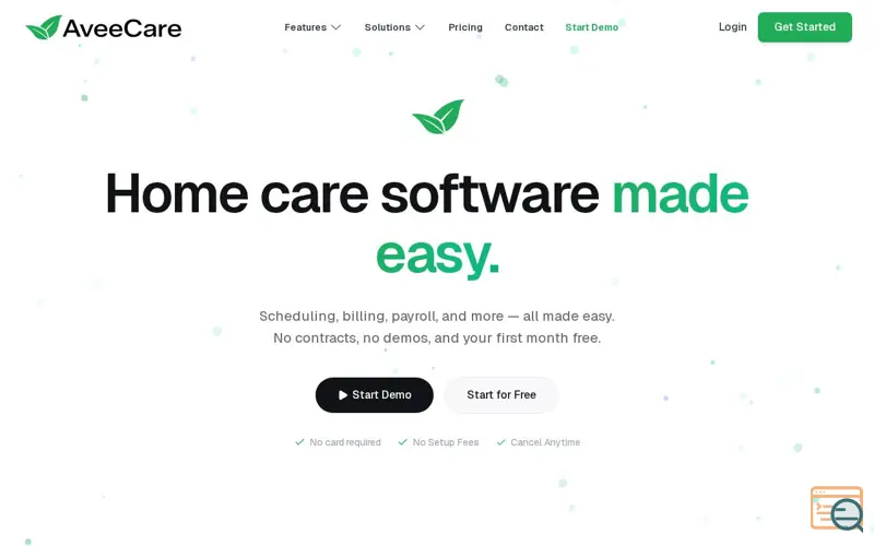 Screenshot of AveeCare
