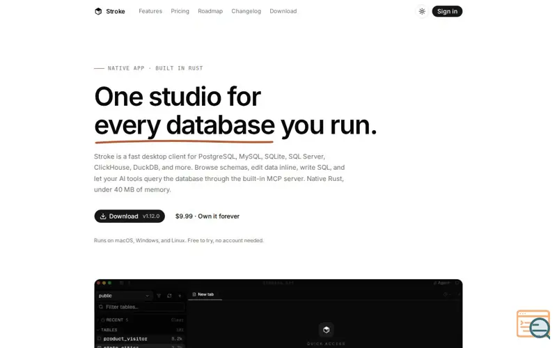 Screenshot of Stroke