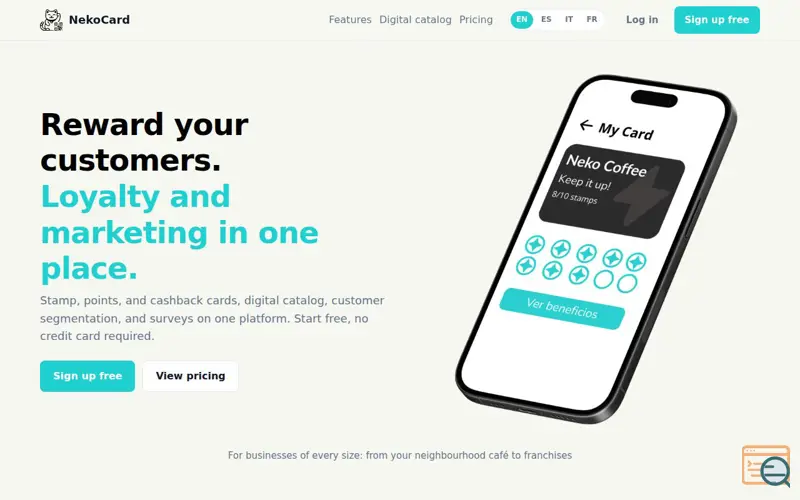 Screenshot of NekoCard