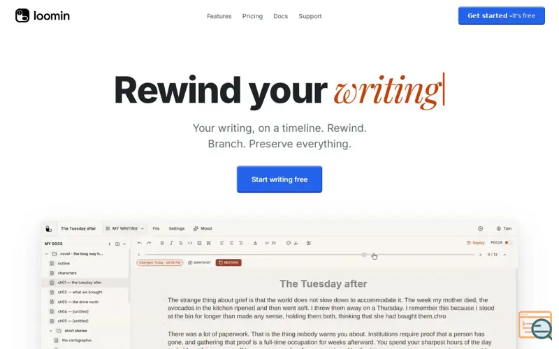 Screenshot of Loomin