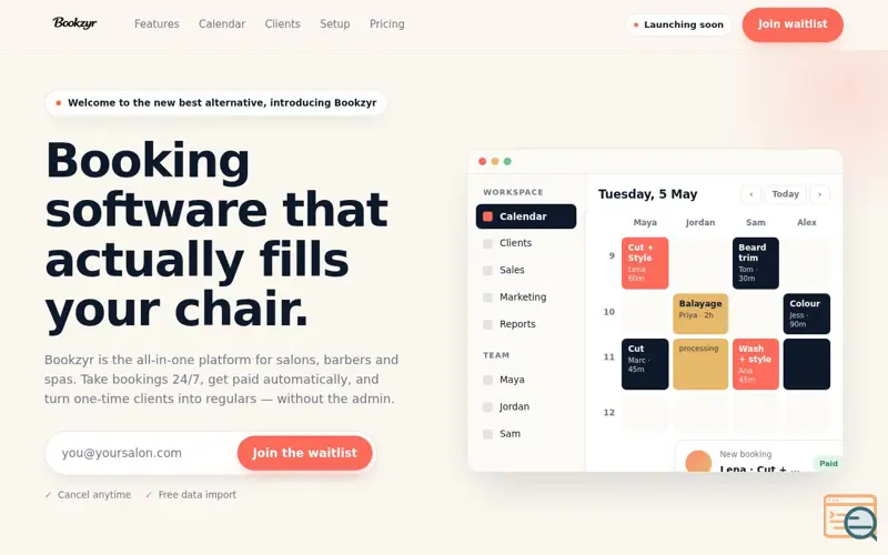 Screenshot of Bookzyr