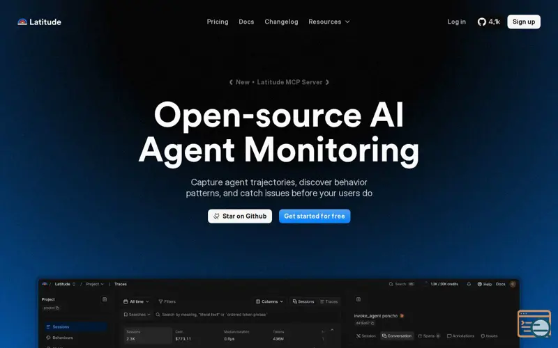 Screenshot of Latitude
