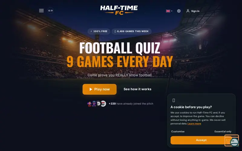 Screenshot of Half-Time FC