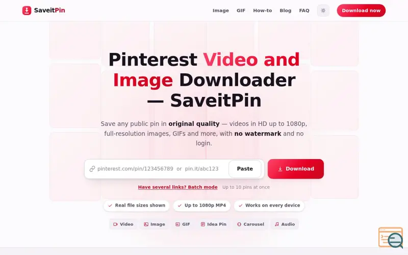 Screenshot of SaveitPin