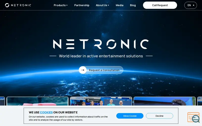 Screenshot of Netronic Laser Tag Equipment