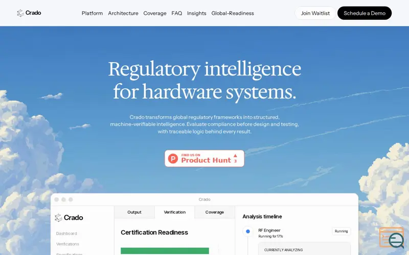 Screenshot of Crado Intelligence
