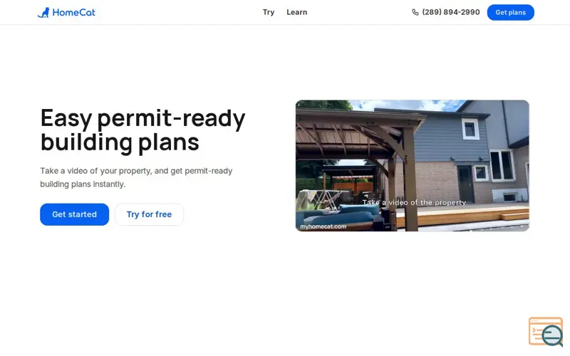 Screenshot of HomeCat: Fast Permit-Ready Drawings for Home Projects
