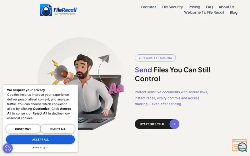 Screenshot of File Recall