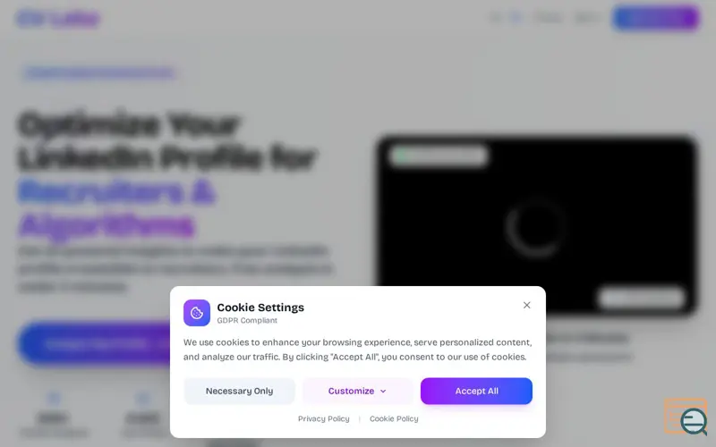 Screenshot of CV Labz