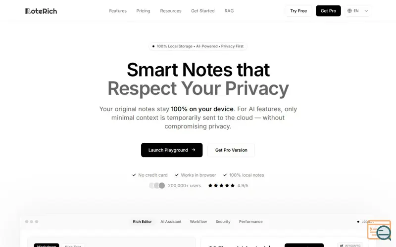 Screenshot of NoteRich