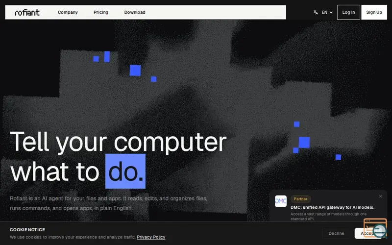 Screenshot of Rofiant: Your AI Desktop Agent