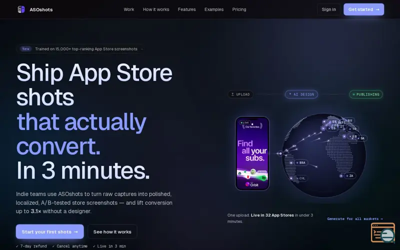 Screenshot of ASOshots