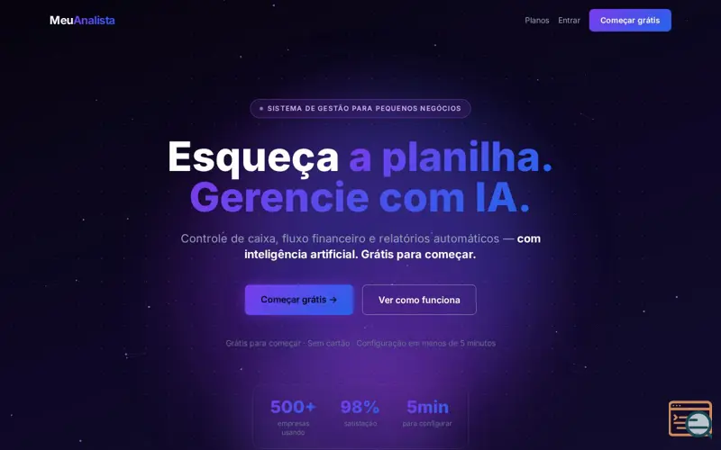 Screenshot of MeuAnalista 