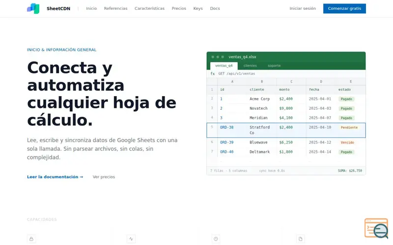 Screenshot of SheetCDN
