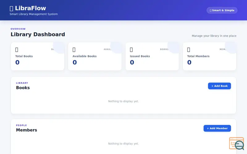 Screenshot of LibraFlow