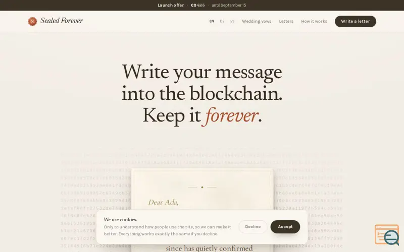 Screenshot of Sealed Forever