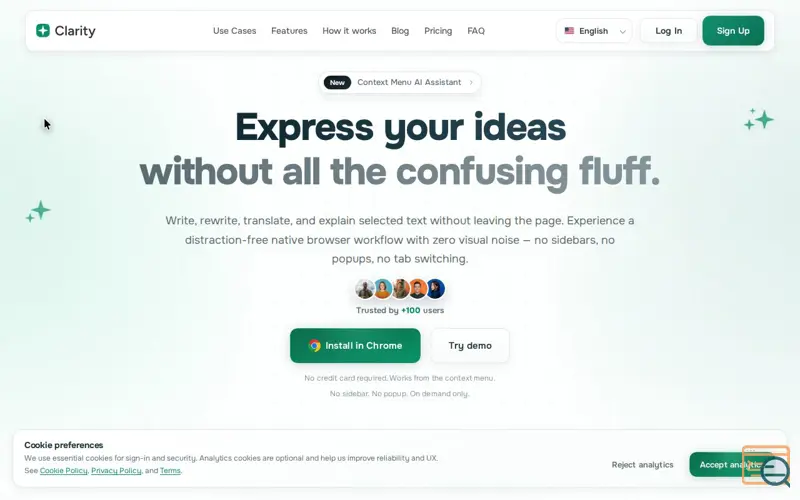 Screenshot of Clarity