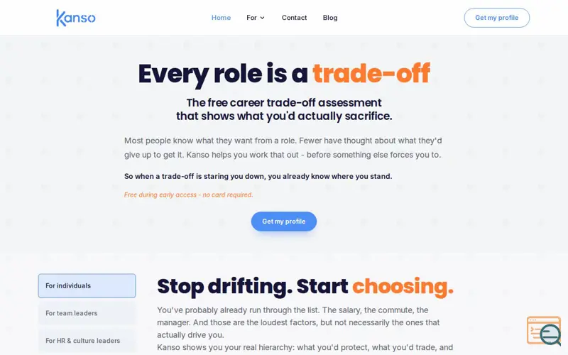 Screenshot of Kanso