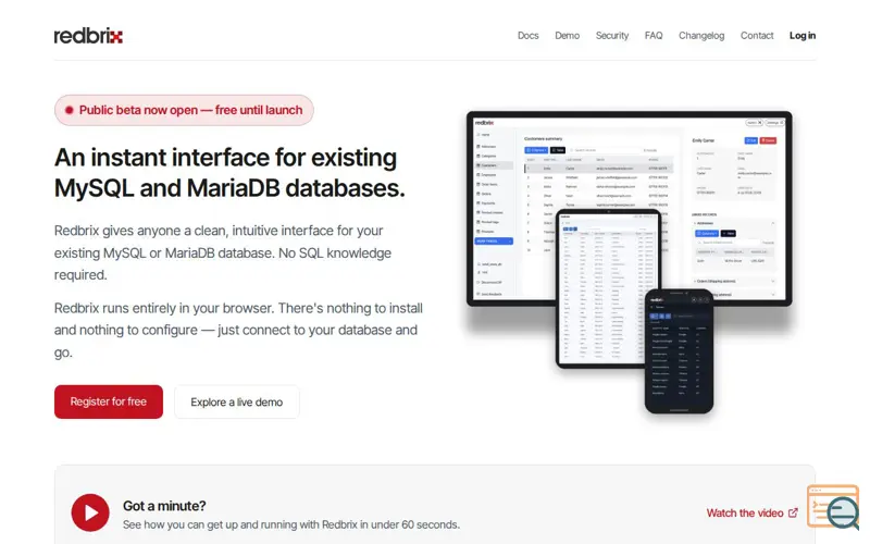 Screenshot of Redbrix