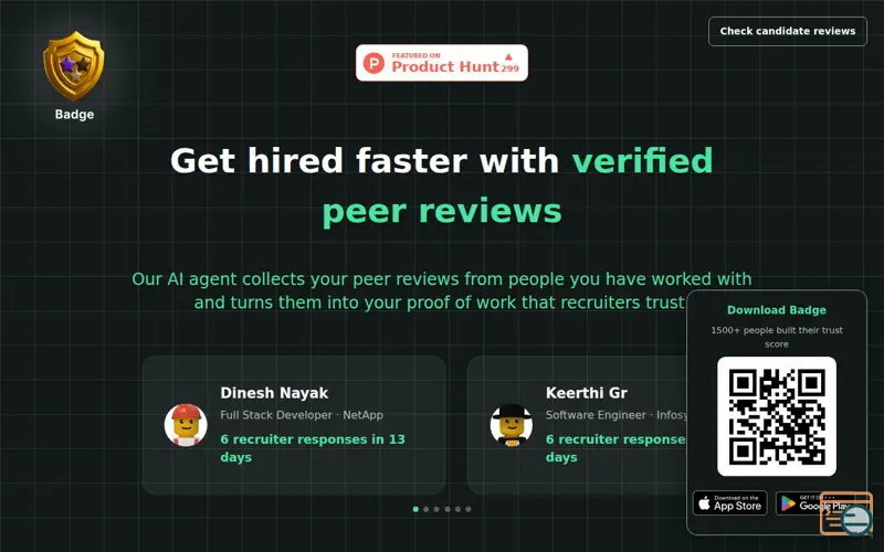Screenshot of Badge