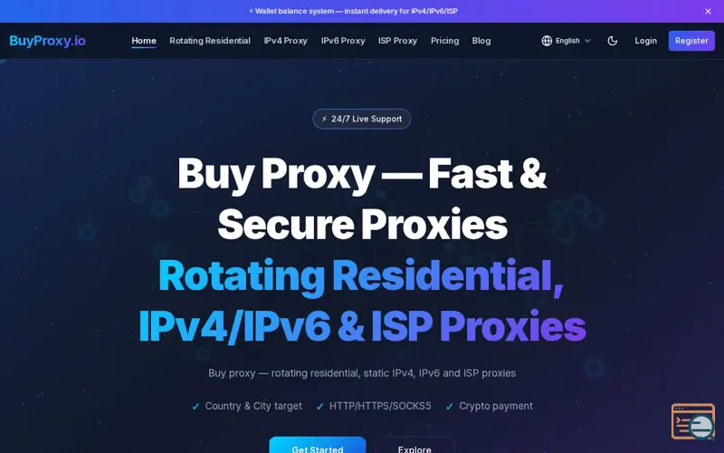 Screenshot of BuyProxy