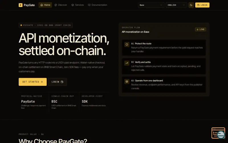 Screenshot of PayGate
