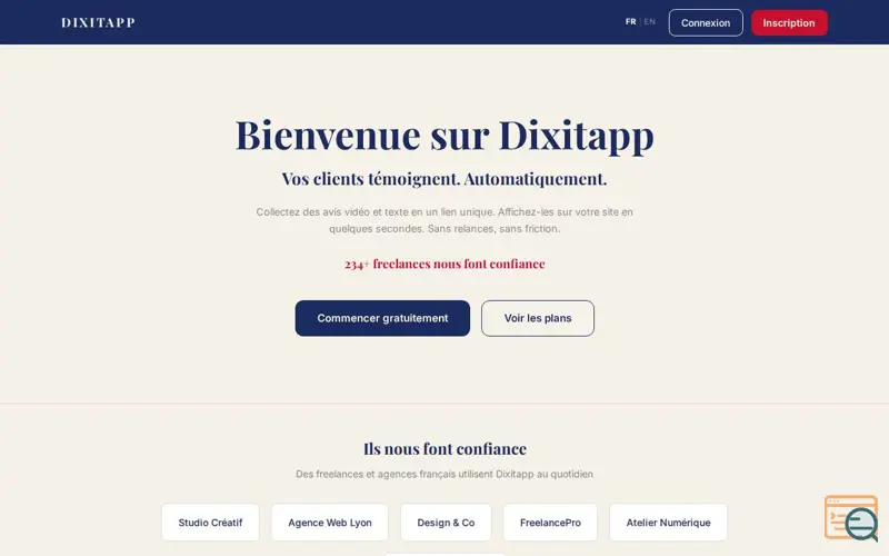 Screenshot of Dixitapp