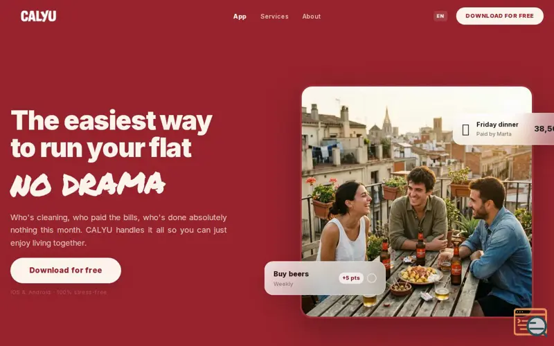Screenshot of CALYU