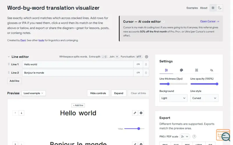 Screenshot of Aligner