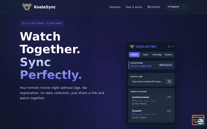 Screenshot of KoalaSync