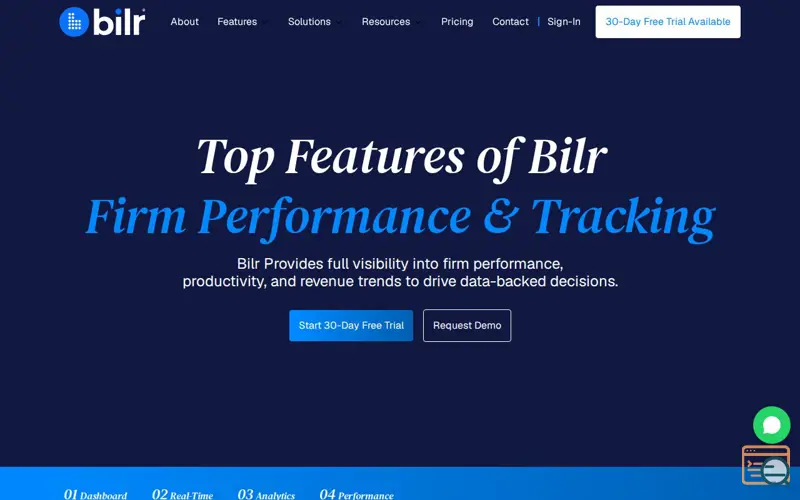 Screenshot of Bilr India- firm performance&tracking
