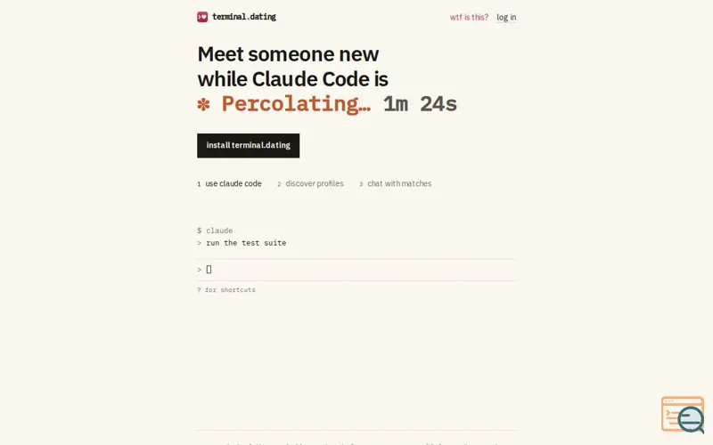 Screenshot of terminal.dating
