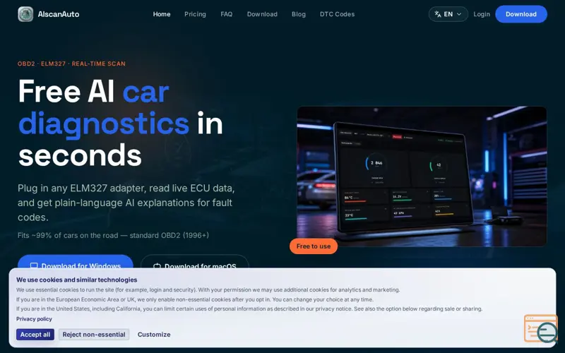 Screenshot of AIScanAuto