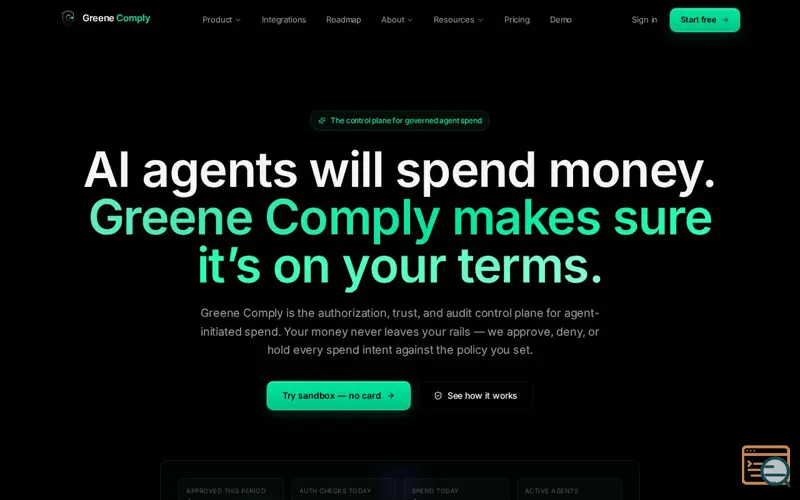 Screenshot of Greene Comply