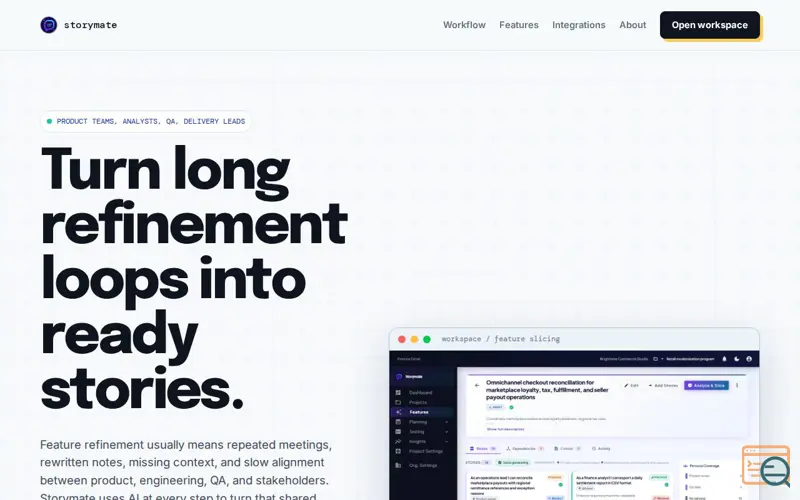 Screenshot of Storymate