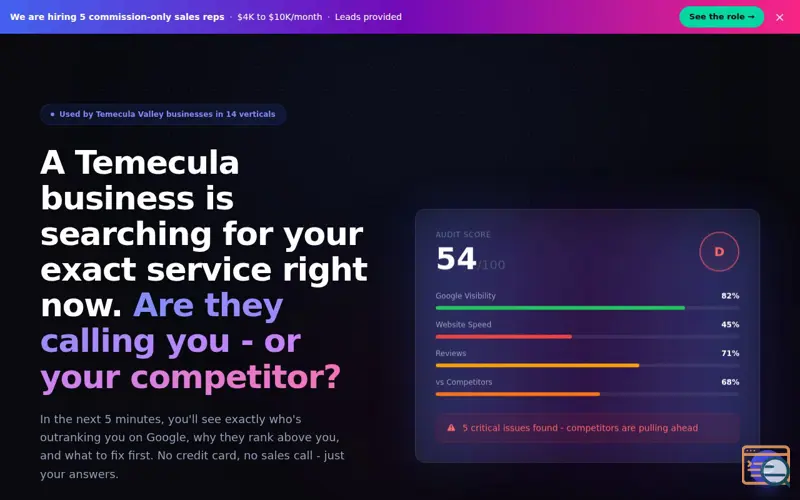 Screenshot of Storefront Audit