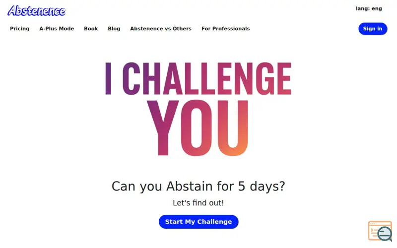 Screenshot of Abstenence