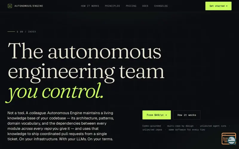 Screenshot of Autonomous Engine