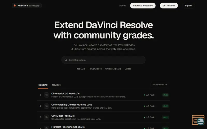 Screenshot of resolve.directory