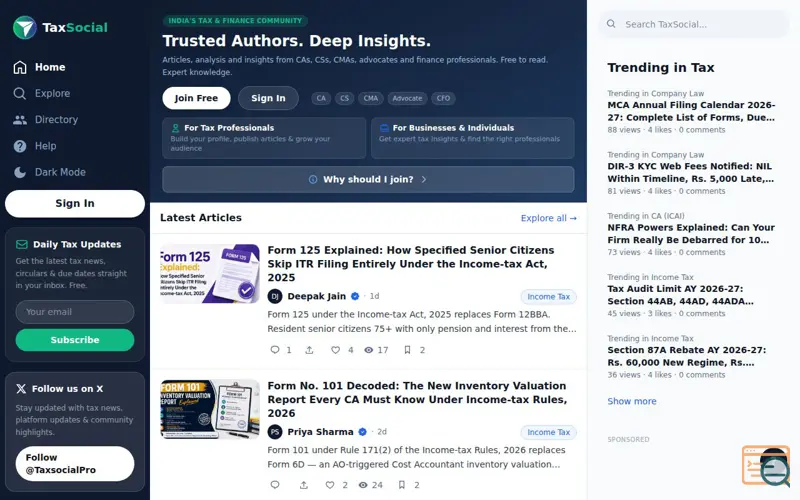 Screenshot of TaxSocial, a launch using UI Avatars