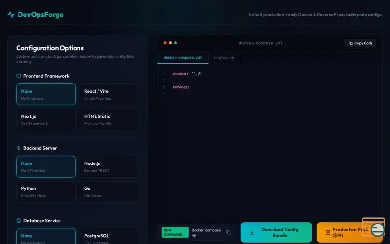 Screenshot of DevOpsForge
