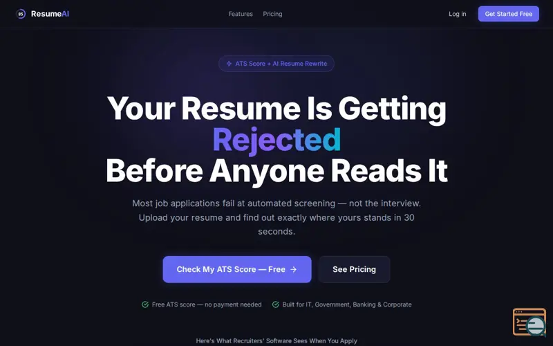 Screenshot of ResumeAI