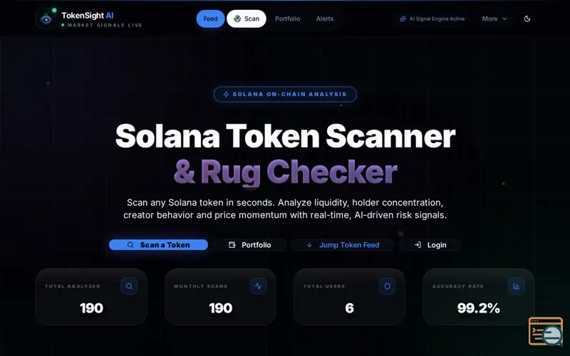 Screenshot of TokenSight AI